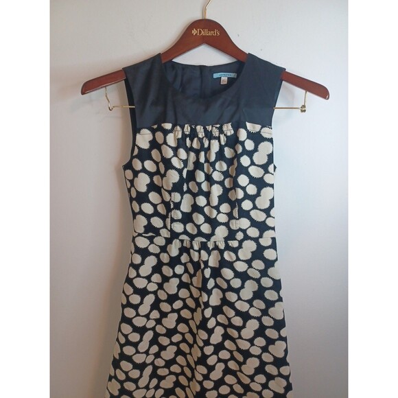 Anthropologie Leifnotes Black and White A-Line Corduroy Mini Dress Sz 0 - Picture 2 of 8